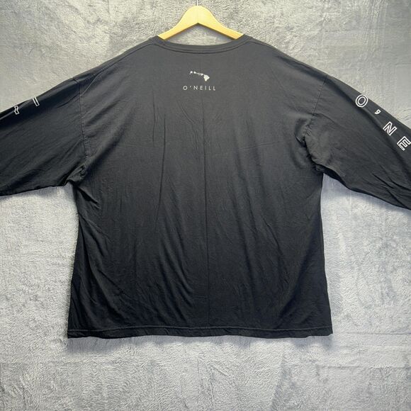 O'Neill Hawaii Shirt Mens 2XL Black Long Sleeve Graphic Surf Travel Tee - Picture 2 of 10